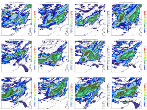 Encyclopedie environnement - prevision ensemble - Prevision ensemble des pluies 4 aout 2016