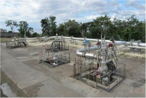 Encyclopedie environnement - geothermie - Vue des têtes de puits de production Guadeloupe 