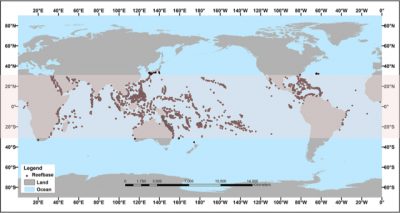 recifs - coralliens - monde - carte - schema - encyclopedie environnement