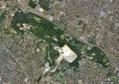 vue aerienne - carriere gypse - cormeilles-en-parisis - val d'oise - encyclopedie environnement