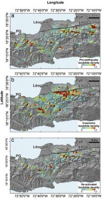 densite mouvements terrain haiti - seisme haiti