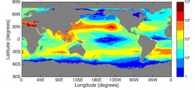 map ocean pollutin micro-plastics - sea pollution - water pollution