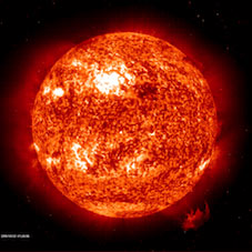 环境百科全书-太阳能量-太阳耀斑的照片