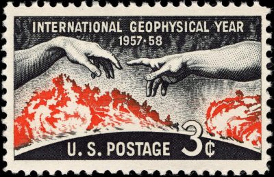 环境百科全书-《南极条约》：环境与科学的独特治理-1957-1958年国际地球物理年发行的众多邮票之一