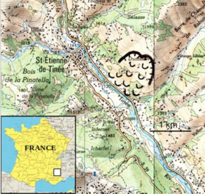 la clapiere france - glissement terrain