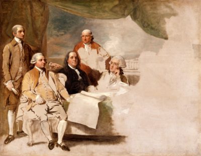 环境百科全书-拉基裂缝喷发，1783-参加巴黎条约的美国代表团