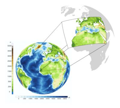 orographie bathymétrie modele climat