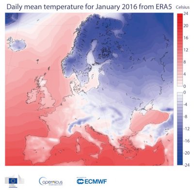 temperature surface terre 2016 - rechauffement climatique - moyenne temperature terre