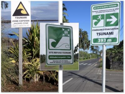 panneaux signalisation tsunami polynesie francaise