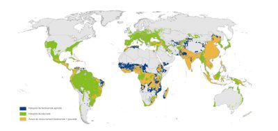 环境百科全书-生物多样性-生物多样性和贫困热点地区间重叠的地理区域