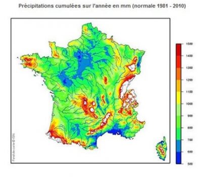 moyenne précipitations annuelles eau