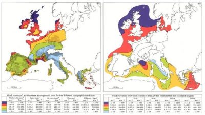 European atlas land wind field