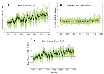 echanges atmosphere et biosphere - carbone - puits de carbone